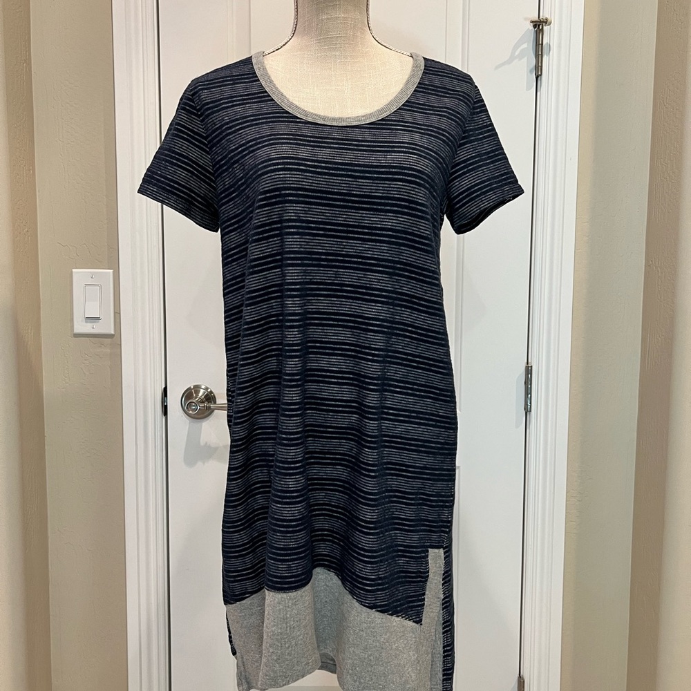 Striped Navy and Gray Women's Dress from Sundance
